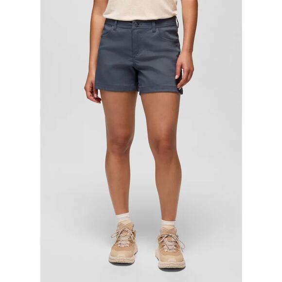 Prana Stretch Zion Halle 3" Short Women's 2 Thundercloud Standard Fit Mid Rise - Picture 1 of 12